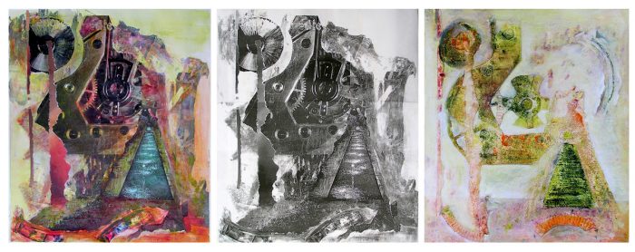 Lucienne Cywier - 2007 - Objets insaisissables - Nature morte - Acrylique et collage