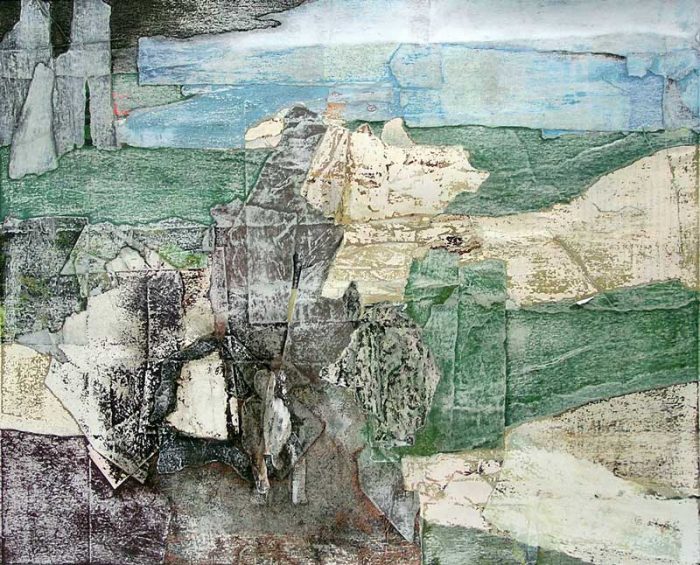 Sandra Gourier 2007 - Acrylique sur papier collé poncé