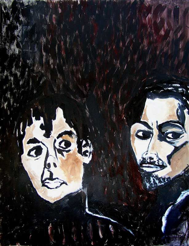 Stéphanie Faivre 2008 - Portraits - Acrylique sur papier