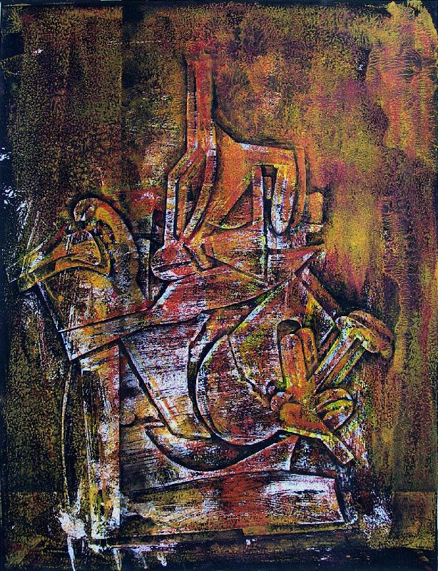 Martine Lucy 2008 - Machine à peindre - Monotype