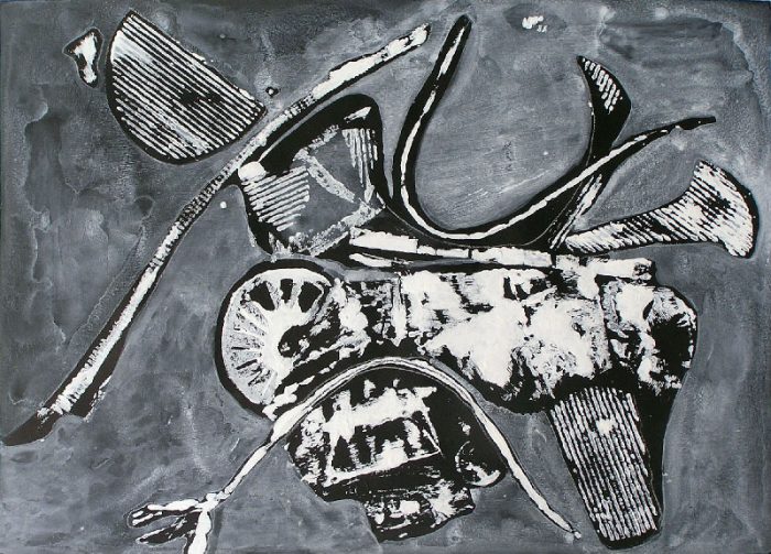 Yolande Bernard 2008 - Machine à peindre - Monotype