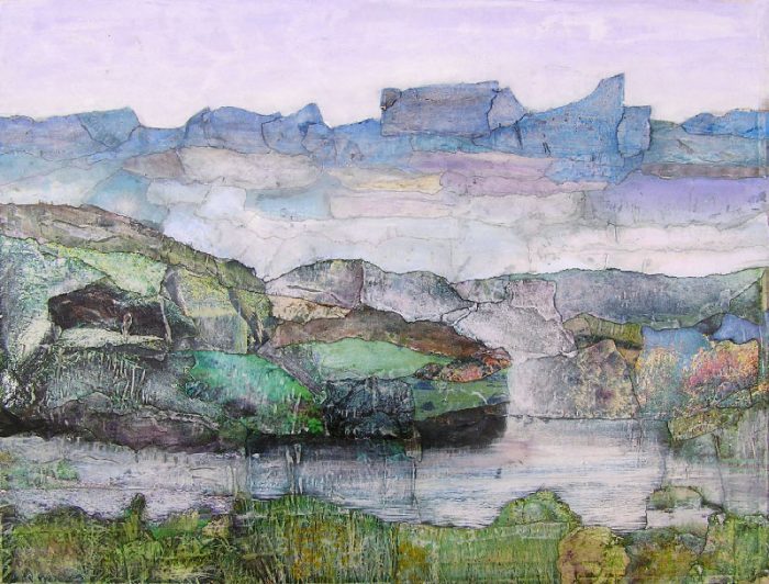 Brigitte Gobinet 2008 - Paysage à inventer - Acrylique sur papier collé poncé (II)