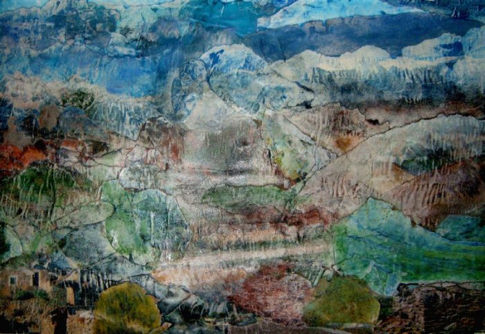 Geneviève Hily-Mane 2008 - Paysage à inventer - Acrylique sur papier collé poncé (I)