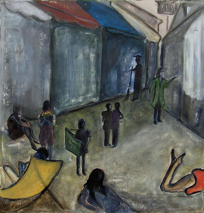 Yolande Bernard 2008 - L'énigme d'une rue - Acrylique