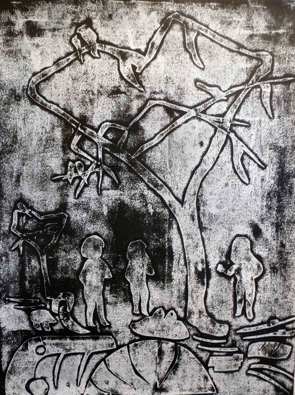 Stéphanie Rose-Tomasella 2009 - Promenons nous dans le bois - Monotype