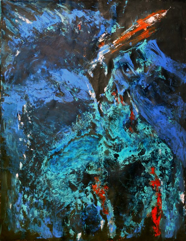 Madeleine Gautier-Brun 2018 Chaos 4 - Acrylique sur papier 50 x 65 cm