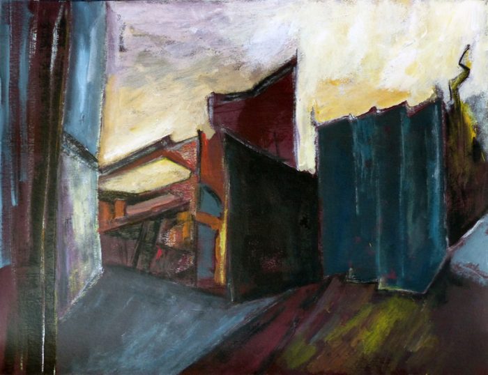 Ladin Sabras 2018 - Ruine industrielle (IV)- Acrylique sur papier 50 x 65 cm