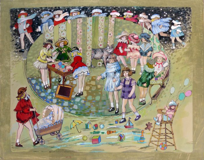 Marie Kresser Verbois 2019 - Jouer et déjouer - Acrylique sur papier 50 x 65 cm