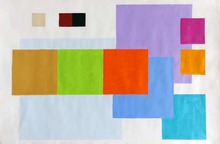 Isabelle Bisson 2019 - Couleurs familières et étrangères - Peinture acrylique sur papier.