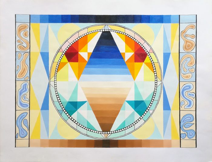 Isabelle Bisson 2021 - Mandala - Acrylique sur papier 50 x 65 cm