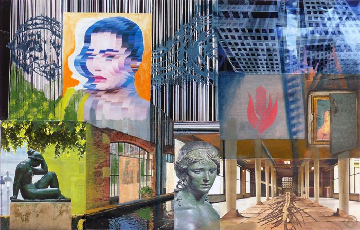 Yolande Bernard 2020 - Arbitraire ordonné (III) - Acrylique et collages sur papier