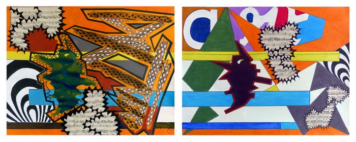 Yolande Bernard 2024 - Peinture en neuf mois / N°12 / Parties 1 & 2 (sujet n°297)