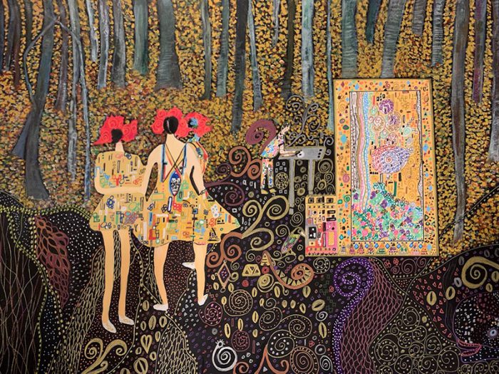 Mireille Vincent 2024 - Exercice de sublimation - Sujet n°288 - Acrylique et Posca sur papier 50 x 65 cm