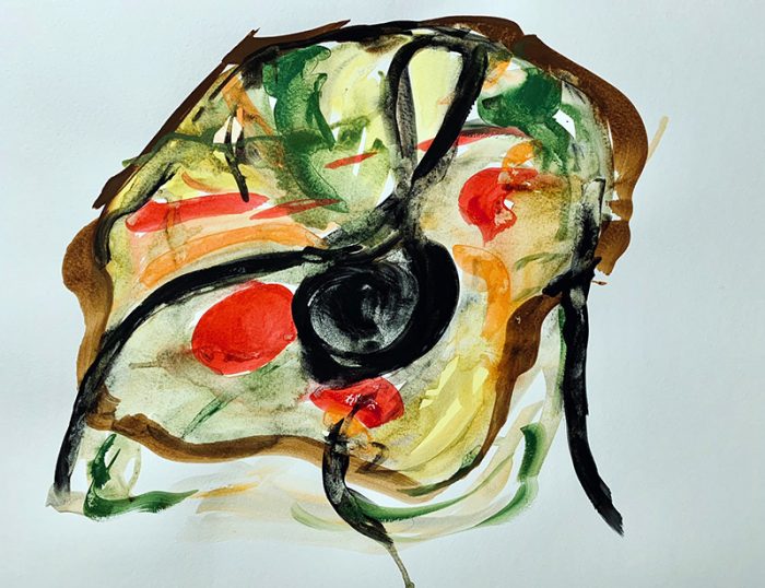 Mireille Vincent 2024 - Henri, Bram et Louis - Sujet n°289 - Acrylique sur papier 50 x 65 cm