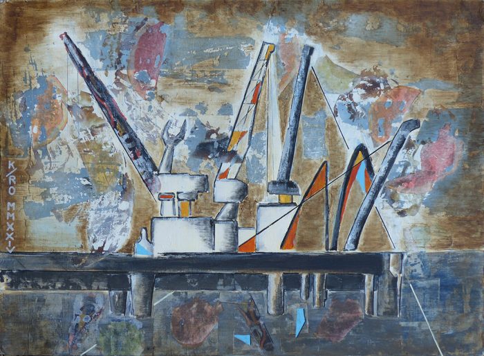 Caroline Radenne 2025 - Grues et papillons (I) - Acrylique et stylo sur transferts